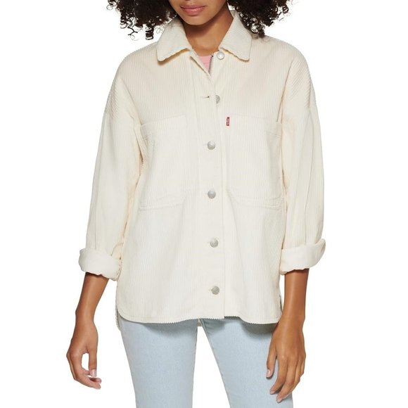 NWOT Levi's Women's Zip-Front Oversized Corduroy Shacket - S - 100% cotton - Picture 1 of 12